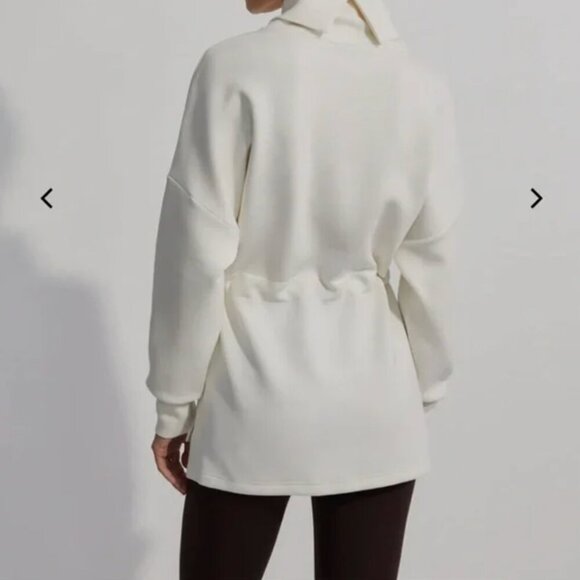 Varley Freya XXS Sweater Egret FLAWS STAINS - Picture 2 of 5